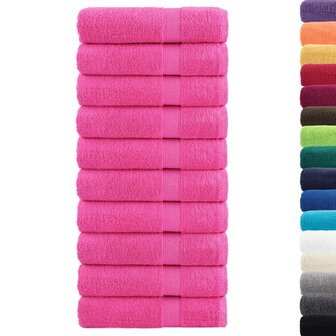 Handdoeken SOLUND 10 st 600 g/m&amp;sup2; 50x100 cm roze 2