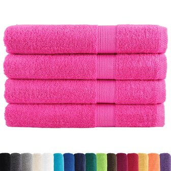 Handdoeken SOLUND 4 st 600 g/m&amp;sup2; 100x200 cm roze 2