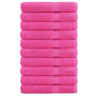 Handdoeken SOLUND 10 st 600 g/m&amp;sup2; 100x200 cm roze 1