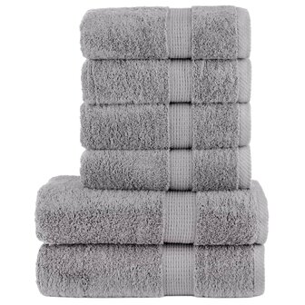 6-delige Handdoekenset SOLUND 600 g/m&amp;sup2; grijs 1