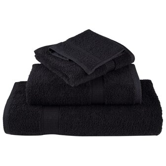 6-delige Handdoekenset SOLUND 600 g/m&amp;sup2; zwart 4