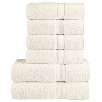 6-delige Handdoekenset SOLUND 600 g/m&amp;sup2; cr&amp;egrave;mekleurig 1