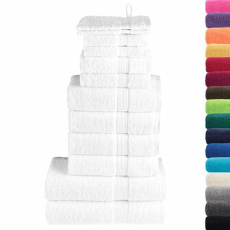 12-delige Handdoekenset SOLUND 600 g/m&amp;sup2; wit 2