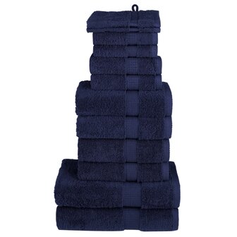 12-delige Handdoekenset SOLUND 600 g/m&amp;sup2; marineblauw 1