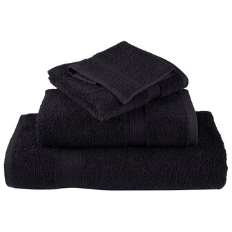 12-delige Handdoekenset SOLUND 600 g/m&amp;sup2; zwart 4