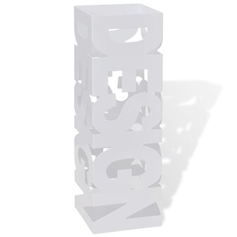 Paraplustandaard wit vierkant staal 48,5 cm 1