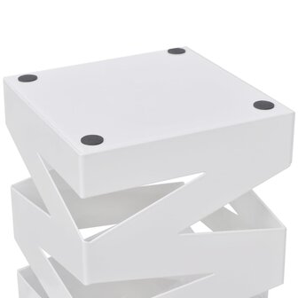 Paraplustandaard strepen wit vierkant staal 48,5 cm 3
