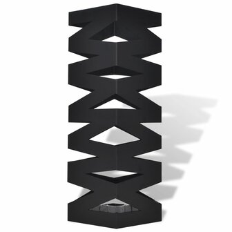 Paraplustandaard vierkant 48,5 cm staal zwart 2