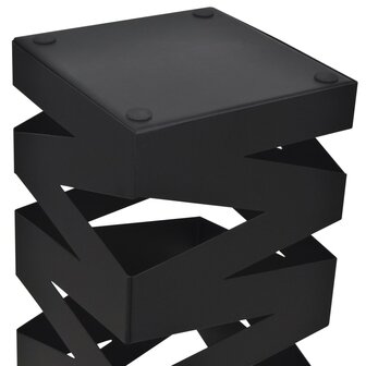 Paraplustandaard vierkant 48,5 cm staal zwart 3