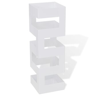 Paraplustandaard wit vierkant staal 48,5 cm 1