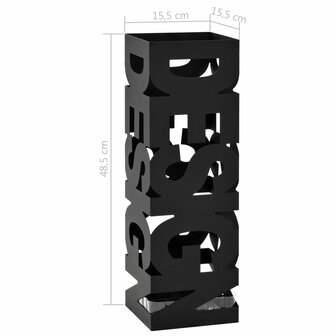 Paraplustandaard design staal zwart  5