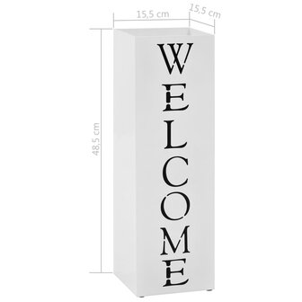 Paraplustandaard Welcome staal wit  6