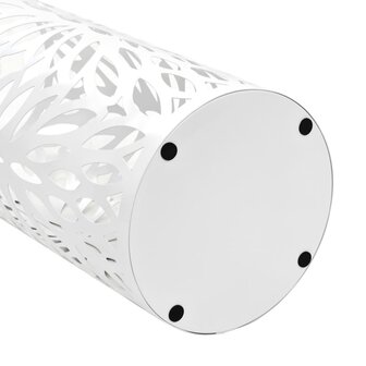 Paraplustandaard bladeren staal wit  4