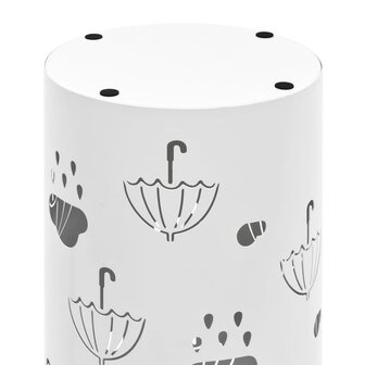 Paraplustandaard paraplu&amp;apos;s staal wit  5