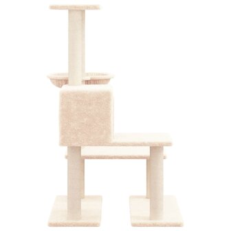 Kattenmeubel met sisal krabpalen 94,5 cm cr&amp;egrave;mekleurig 4