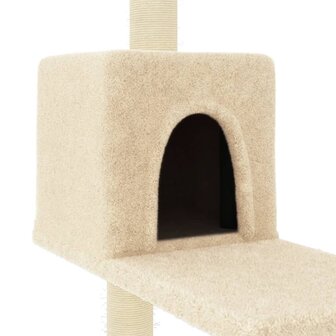 Kattenmeubel met sisal krabpalen 95 cm cr&amp;egrave;mekleurig 6
