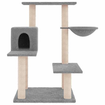 Kattenmeubel met sisal krabpalen 82,5 cm lichtgrijs 3