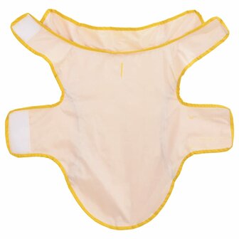 Hondenregenjas met reflecterende strips polyester geel S 5