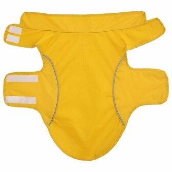 Hondenregenjas met reflecterende strips polyester geel M 4