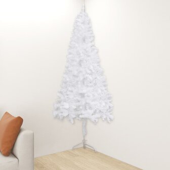 Kunstkerstboom hoek 240 cm PVC wit 1