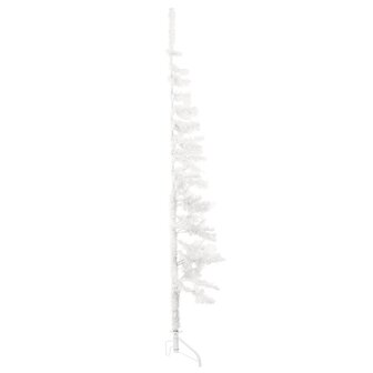 Kunstkerstboom half met standaard smal 120 cm wit 4