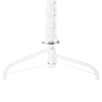 Kunstkerstboom half met standaard smal 120 cm wit 6