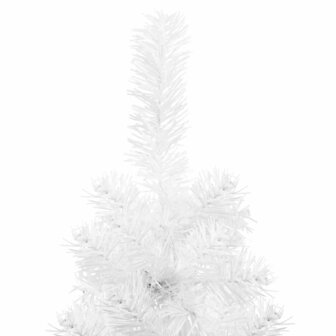 Kunstkerstboom half met standaard smal 210 cm wit 6