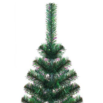 Kunstkerstboom met iriserende uiteinden 210 cm PVC groen 3