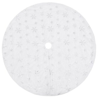 Luxe Kerstboomrok Wit 150 cm Imitatiebont 2