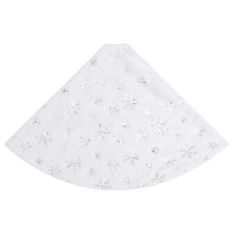 Luxe Kerstboomrok Wit 150 cm Imitatiebont 4