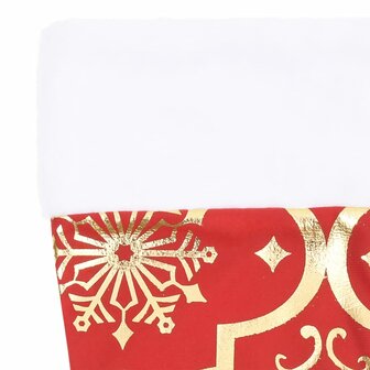 Luxe Kerstboomrok met Sok Rood 122 cm Stof 5
