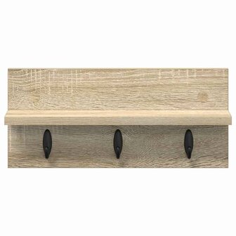 Wandgemonteerde kapstok Sonoma Eiken 40 x 10,5 x 18 cm 5