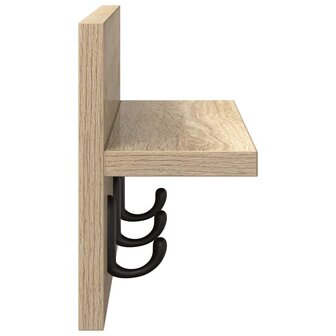 Wandgemonteerde kapstok Sonoma Eiken 40 x 10,5 x 18 cm 6