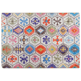 Vloerkleed wasbaar 80x150 cm meerkleurig 2