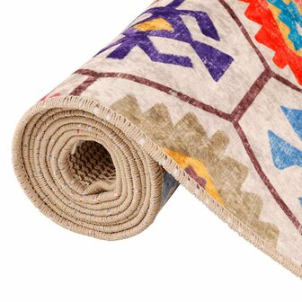 Vloerkleed wasbaar 80x150 cm meerkleurig 5