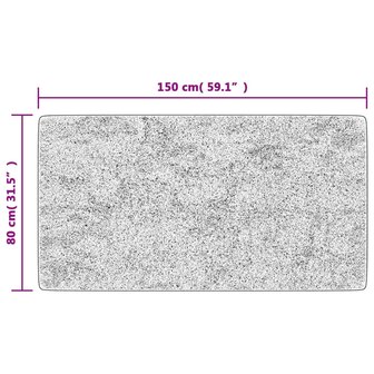 Vloerkleed wasbaar 80x150 cm zwart en goudkleurig 8