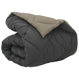 Winter Dekbed Lichtgrijs en Antraciet 135 x 220 cm Microfiber 2