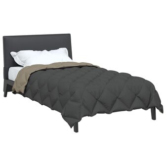 Winter Dekbed Lichtgrijs en Antraciet 135 x 220 cm Microfiber 3