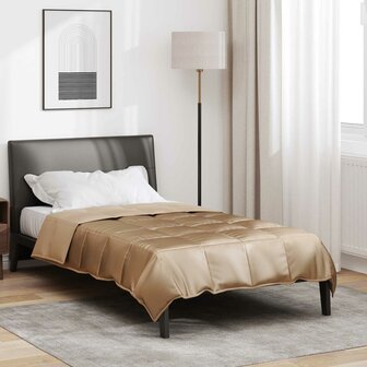 Zomer Dekbed Goud 140 x 220 cm Satijn en Microfiber 1