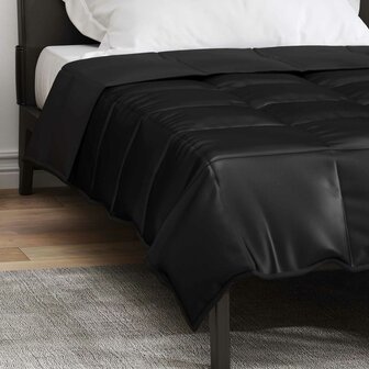 Zomer Dekbed Zwart 135 x 200 cm Satijn en Microfiber 4