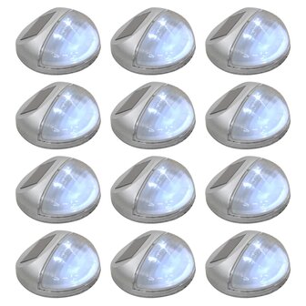 LED-wandlampen solar rond zilver 12 st 1