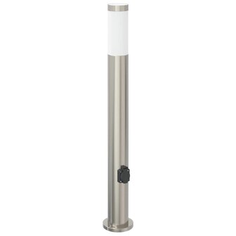 Bolderverlichting met stopcontact 3 stuks 80 cm roestvrij staal IP44 4