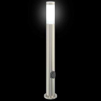 Bolderverlichting met stopcontact 3 stuks 80 cm roestvrij staal IP44 5