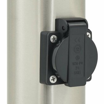 Bolderverlichting met stopcontact 3 stuks 80 cm roestvrij staal IP44 7