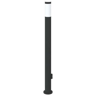 Bolderarmatuur met stopcontact 110 cm RVS IP44 4