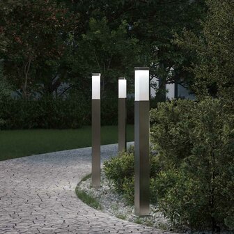 Bolderverlichting 3 stuks 80 cm RVS IP44 1