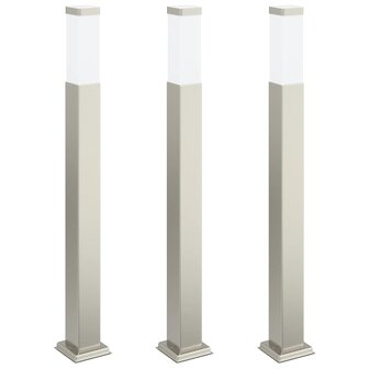 Bolderverlichting 3 stuks 80 cm RVS IP44 2