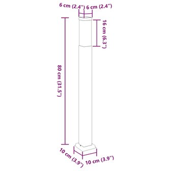 Bolderverlichting 3 stuks 80 cm RVS IP44 9