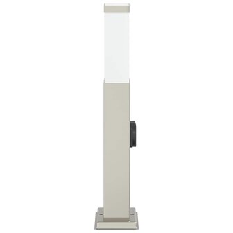 Bolderarmatuur met stopcontact 50 cm RVS IP44 4