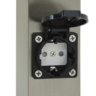 Bolderverlichting met stopcontact 3 stuks 50 cm RVS IP44 8